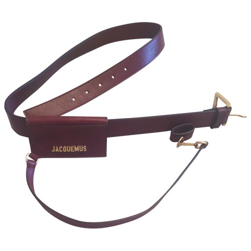 Pre-owned Jacquemus Le Porte Ceinture Leather Belt In Brown