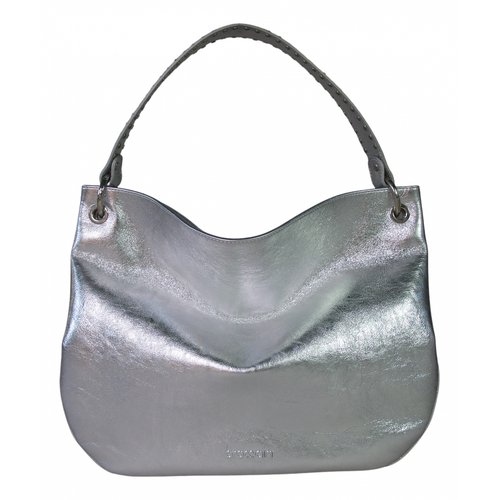 Pre-owned Braccialini Leather Handbag In Silver