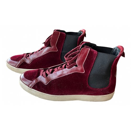 Pre-owned Hogan Boots In Burgundy