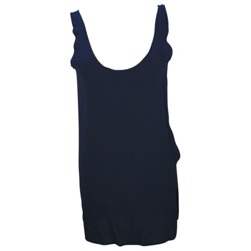 Pre-owned Moschino Silk Dress In Blue