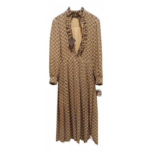Pre-owned Celine Wool Dress In Beige