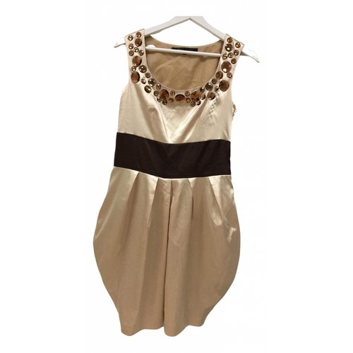 Pre-owned Marc Jacobs Silk Mid-length Dress In Gold
