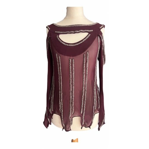 Pre-owned Chloé Silk Blouse In Purple