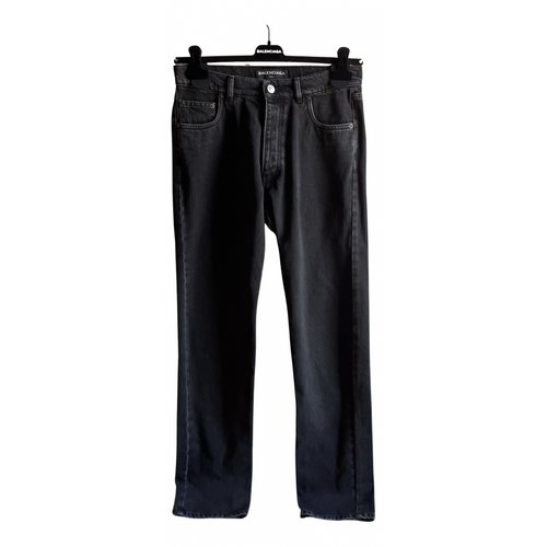 Pre-owned Balenciaga Straight Jeans In Anthracite