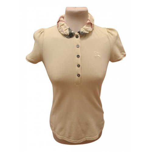 Pre-owned Burberry Polo In Yellow