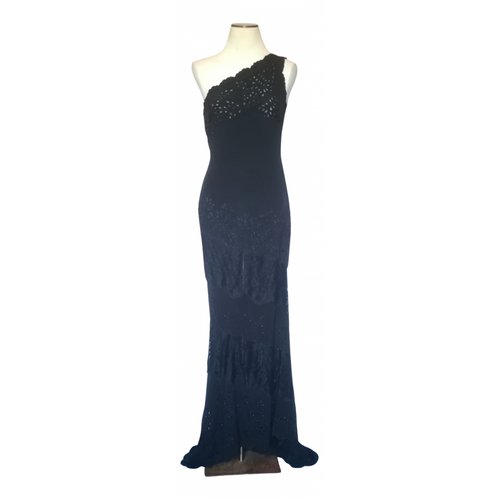 Pre-owned Valentino Lace Maxi Dress In Black
