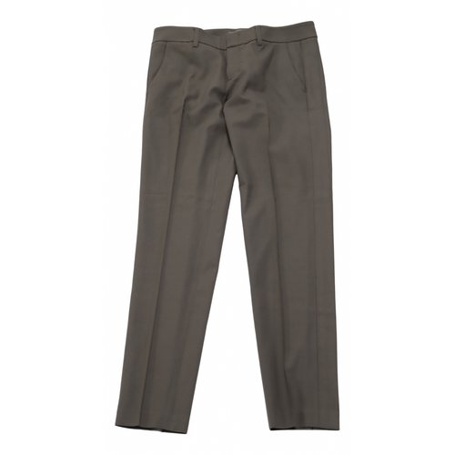 Pre-owned Vince Wool Straight Pants In Brown