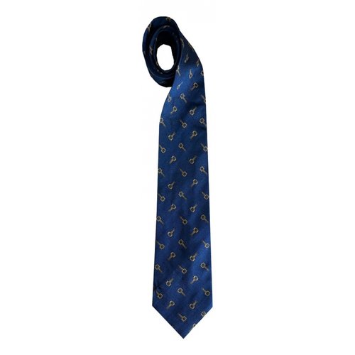Pre-owned Etienne Aigner Silk Tie In Blue
