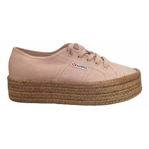 Pre-owned Superga Cloth Espadrilles In Pink