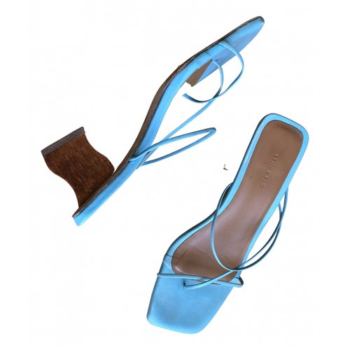 Pre-owned Rejina Pyo Leather Sandals In Turquoise