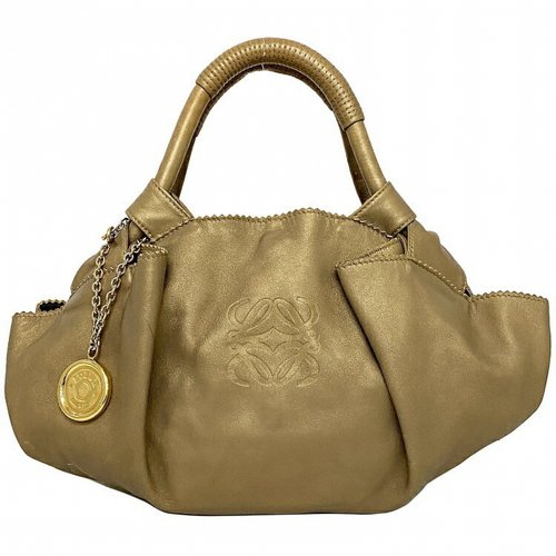 Pre-owned Loewe Leather Handbag In Gold