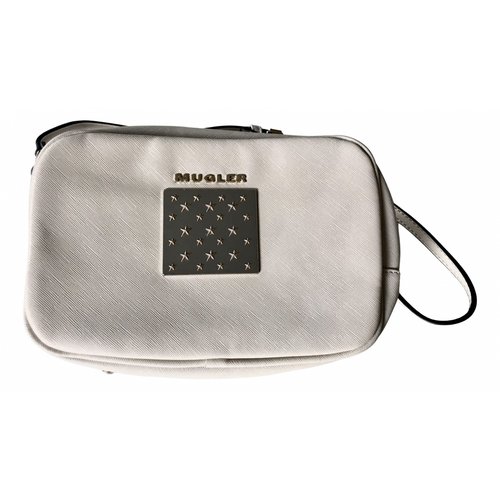 Pre-owned Mugler Vegan Leather Crossbody Bag In White