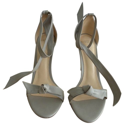 Pre-owned Alexandre Birman Leather Sandals In Grey
