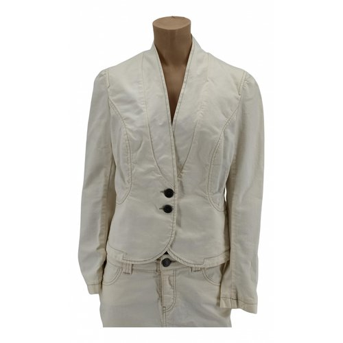 Pre-owned Jean Paul Gaultier Linen Short Vest In Beige