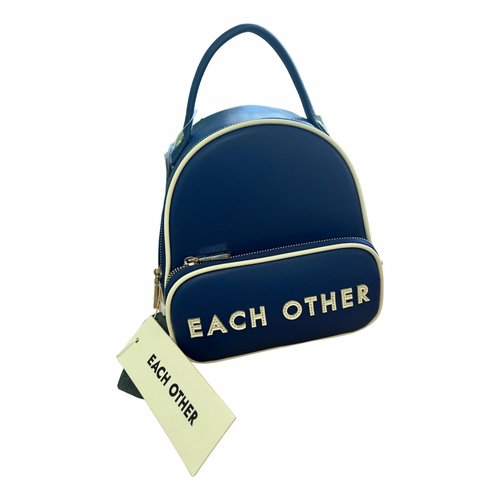 Pre-owned Each X Other Each X Leather Backpack In Blue