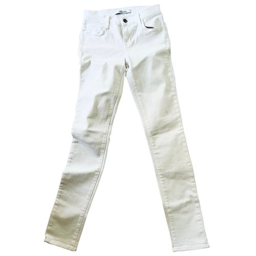 Pre-owned J Brand Slim Jeans In White