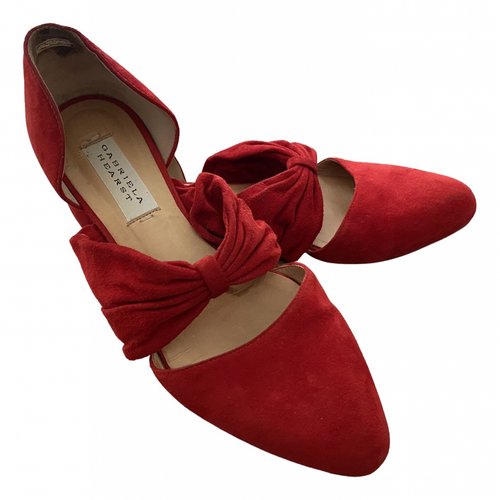 Pre-owned Gabriela Hearst Ballet Flats In Red