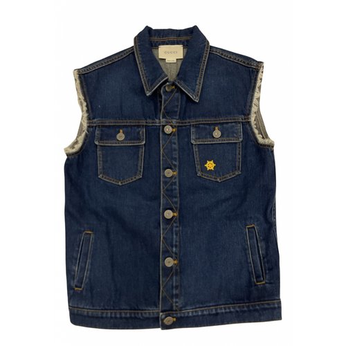 Pre-owned Gucci Short Vest In Navy
