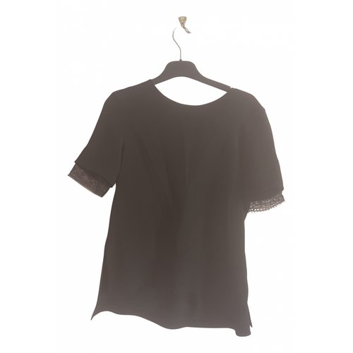 Pre-owned Adam Lippes Silk T-shirt In Black