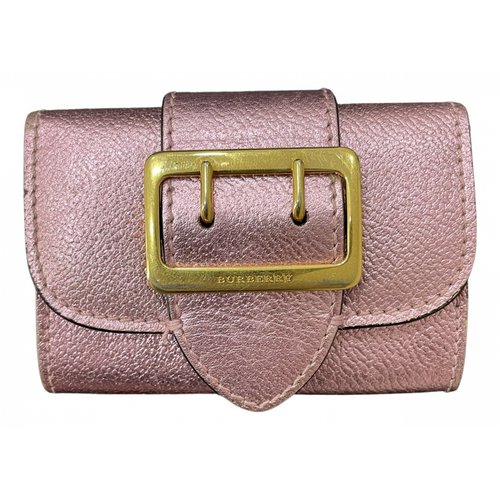 Pre-owned Burberry Leather Purse In Pink