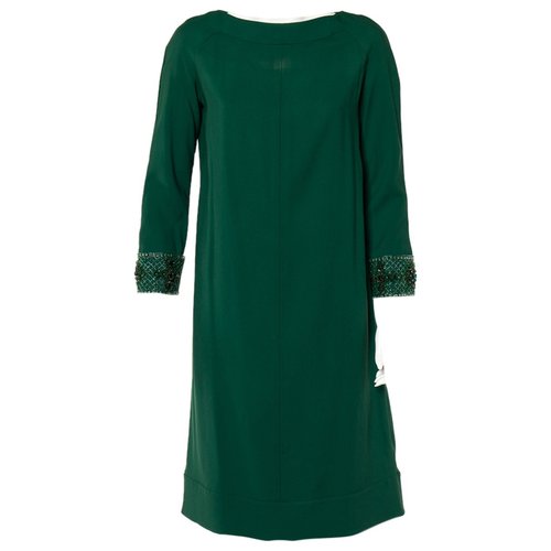 Pre-owned Valentino Dress In Green