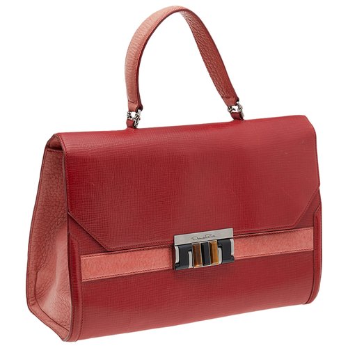 Pre-owned Oscar De La Renta Leather Bag In Red
