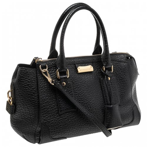 Pre-owned Burberry Leather Satchel In Black