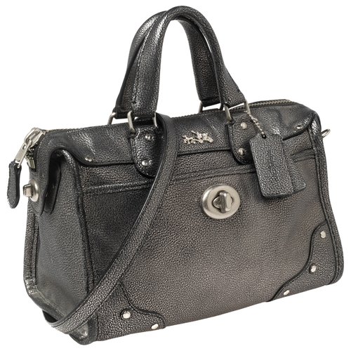 Pre-owned Coach Leather Satchel In Metallic