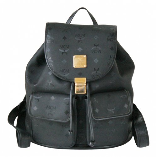 Pre-owned Mcm Backpack In Black