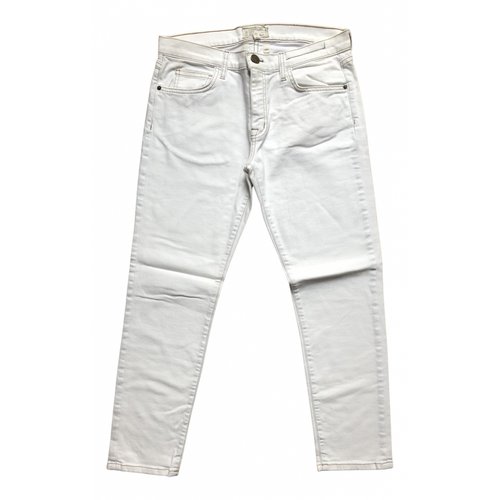 Pre-owned Current Elliott Boyfriend Jeans In White