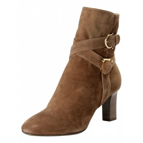 Pre-owned Ferragamo Ankle Boots In Brown