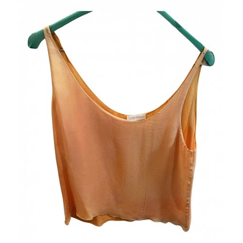 Pre-owned Genny Silk Top In Orange