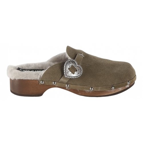 Pre-owned Kate Cate Mules & Clogs In Khaki