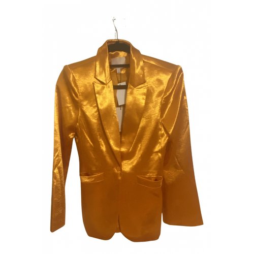 Pre-owned Cinq À Sept Silk Blazer In Orange