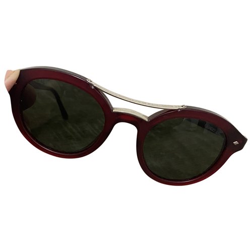 Pre-owned Giorgio Armani Sunglasses In Burgundy