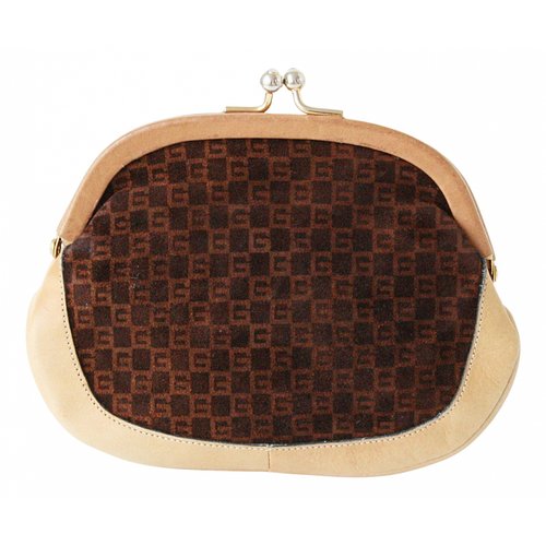 Pre-owned Gucci Clutch Bag In Brown