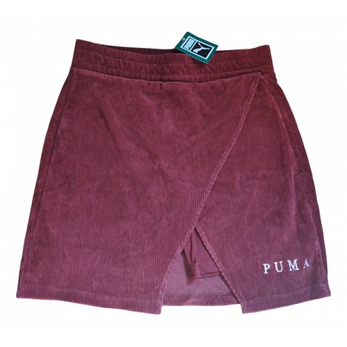 Pre-owned Puma Mini Skirt In Burgundy