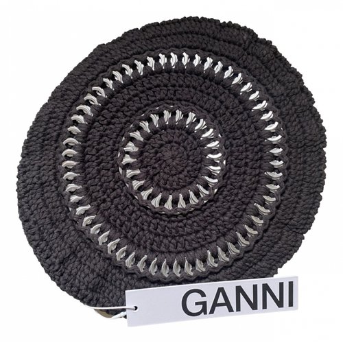 Pre-owned Ganni Spring Summer 2019 Beret In Anthracite