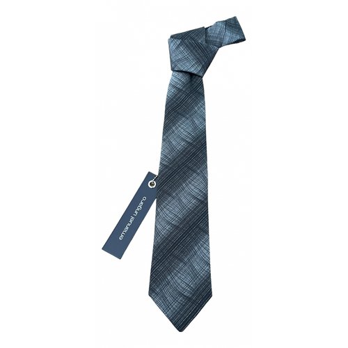 Pre-owned Emanuel Ungaro Silk Tie In Grey