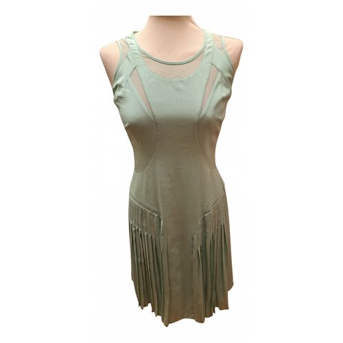 Pre-owned Victoria Victoria Beckham Silk Mid-length Dress In Green