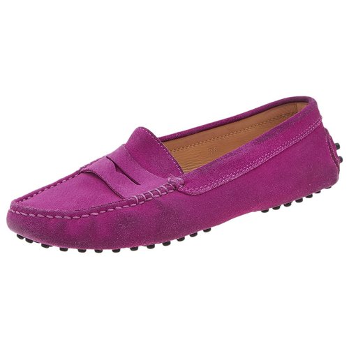 Pre-owned Tod's Flats In Purple