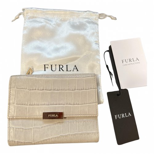 Pre-owned Furla Leather Wallet In Grey