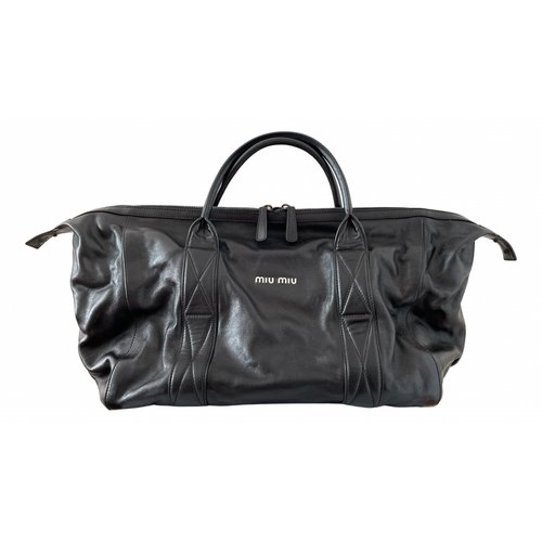 Pre-owned Miu Miu Leather Bag In Black