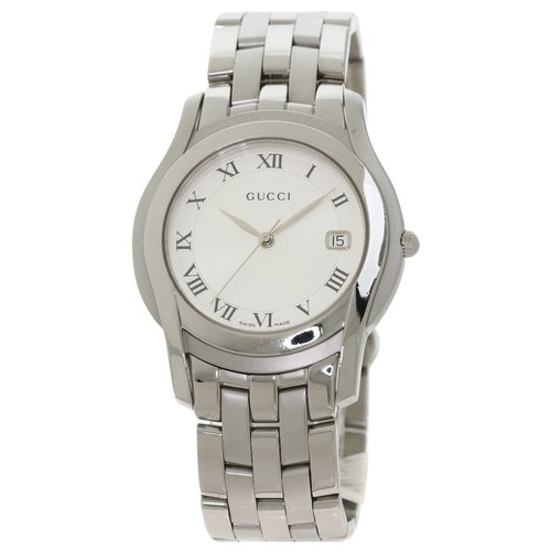 Pre-owned Gucci Watch In Silver