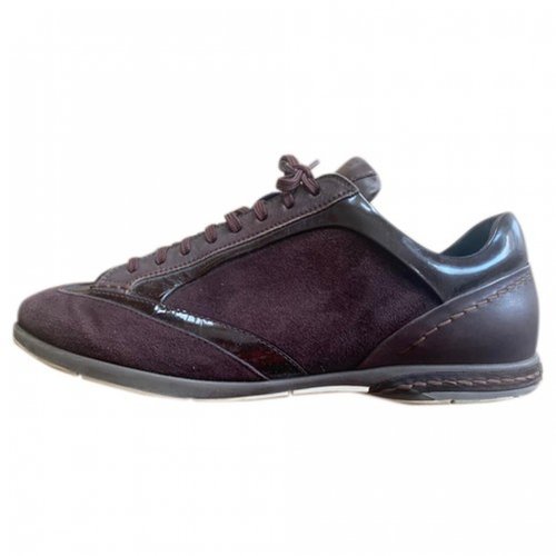 Pre-owned Magnanni Leather Trainers In Brown