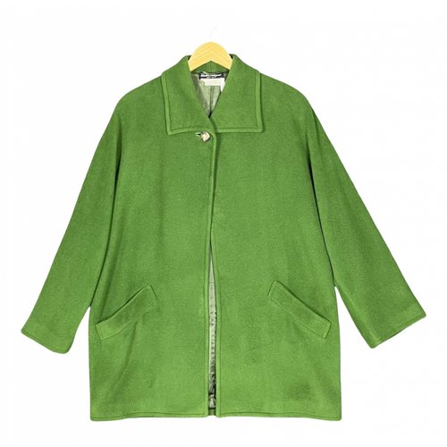 Pre-owned Ferragamo Wool Coat In Green