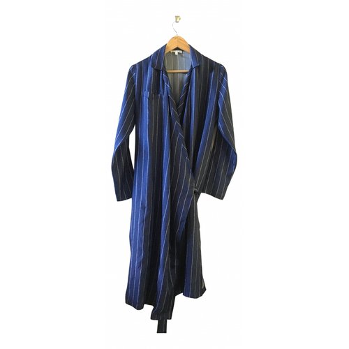 Pre-owned Each X Other Each X Silk Mid-length Dress In Navy