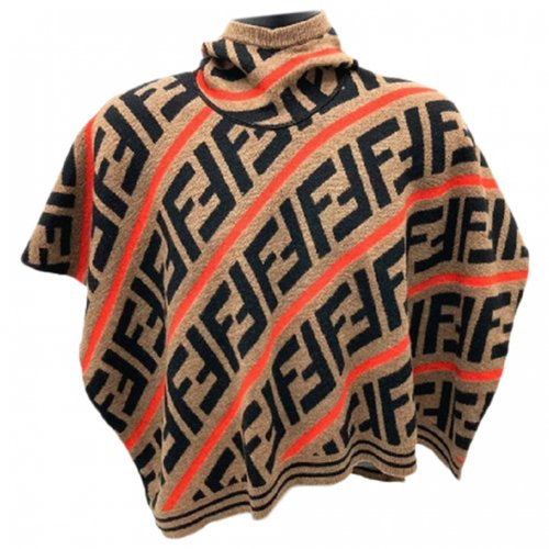 Pre-owned Fendi Poncho In Brown