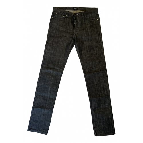 Pre-owned Apc Straight Jeans In Anthracite