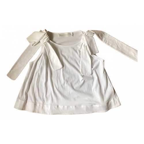 Pre-owned Victoria Victoria Beckham Jersey Top In White